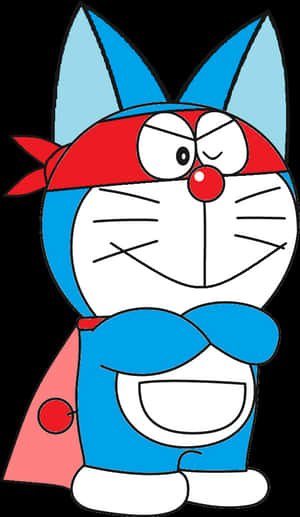 Doraemon Superhero Version PNG image with transparent background