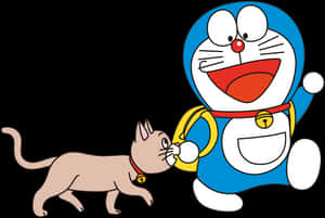 Doraemon_and_ Friend_ Illustration PNG image with transparent background