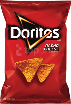 Doritos Nacho Cheese Flavored Chips Package PNG Image