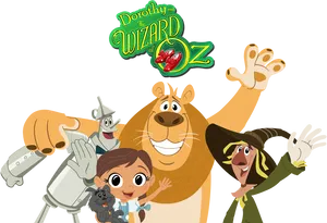 Dorothyand Wizardof Oz Animated Characters PNG Image