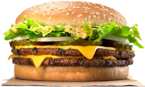 Double Cheeseburger Deluxe PNG Image