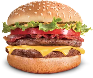 Double Cheeseburger Deluxe.png PNG Image