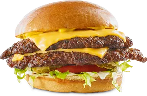 Double Cheeseburger Deluxe.png PNG Image