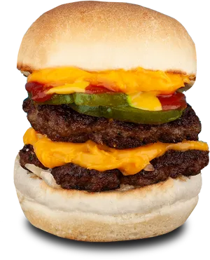 Double Cheeseburger Deluxe.png PNG Image