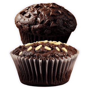 Double Chocolate Muffin PNG geb PNG with transparent background