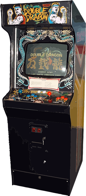 Video Game Arcade Cabinet,games,arcade Game,electronic - Cabinet Double Dragon Arcade Artwork, HD Png Download PNG with transparent background
