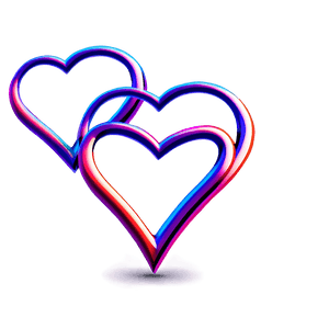 Double Heart Outline PNG 72 PNG