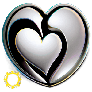 Double Heart Outline PNG kfv64 PNG