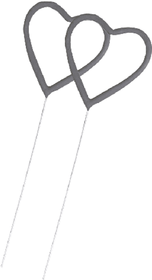 12inch Heart Shaped Sparklers 2 48 - Heart, HD Png Download PNG