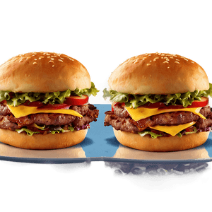 Double Patty Burger PNG sls PNG image with transparent background