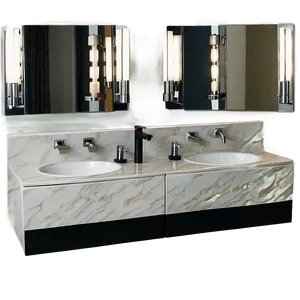 Double Vanity Bathroom Sink Png Fid51 PNG Image