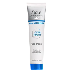 Dove Derma Series Dry Skin Relief Overnight Face Cream PNG Image