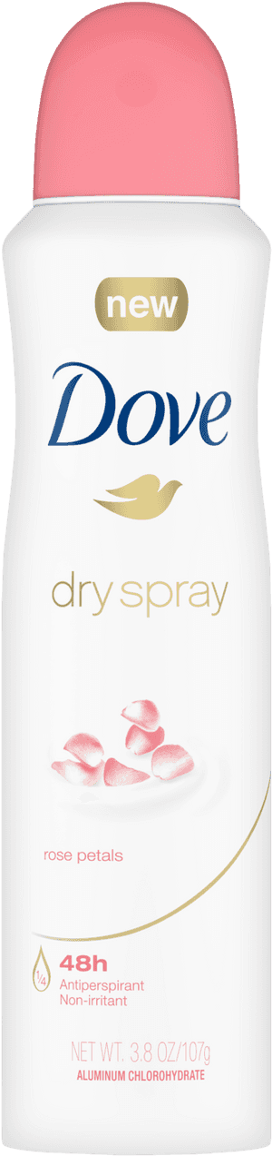 Dove Dry Spray Antiperspirant Deodorant Rose Petals - Dove, HD Png Download PNG image with transparent background
