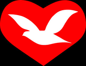 Dove_of_ Peace_in_ Heart PNG with transparent background