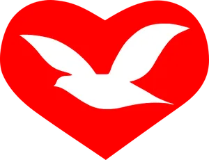 Dove_of_ Peace_in_ Red_ Heart PNG Image