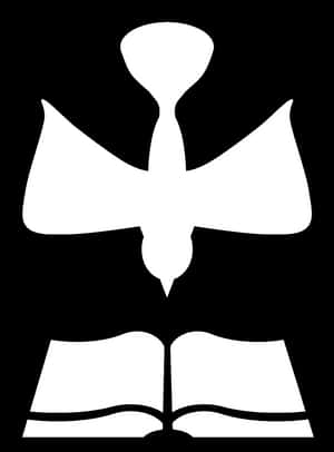 Dove Peace Symbol Over Book PNG image with transparent background