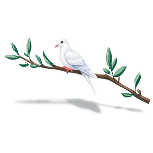 Dove with Olive Branch PNG 05042024 PNG image with transparent background