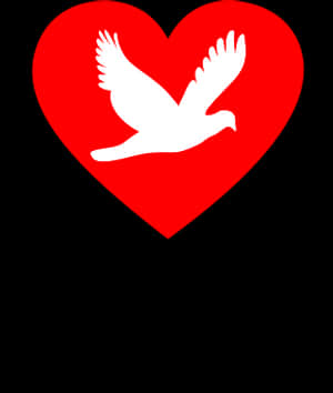 Dovein Heart Silhouette PNG image with transparent background