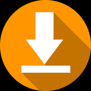 Download_ Icon_ Orange_ Background PNG with transparent background