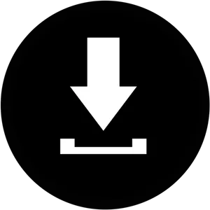 Download Icon Simple Black PNG Image