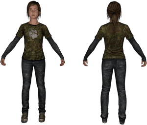 Download Zip Archive - Ellie The Last Of Us Model, HD Png Download PNG image with transparent background