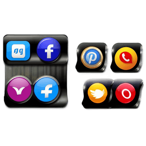 Downloadable Social Icons Set PNG hmv PNG