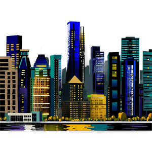 Downtown Cityscape PNG dki PNG image with transparent background