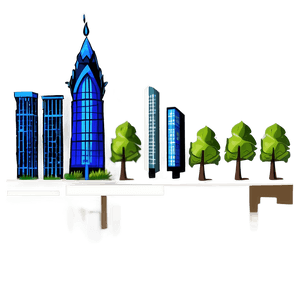 Downtown Landscape Artwork PNG apx34 PNG