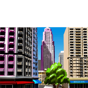 Downtown Landscape Artwork PNG ten90 PNG