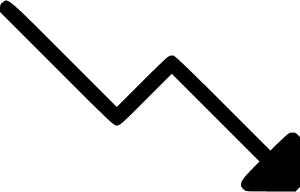 Trending Down Arrow Up Decrease - Arrow Going Down Png, Transparent Png PNG with transparent background