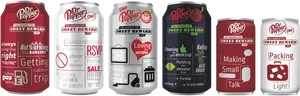 Dr Pepper Sweet Reward Campaign Cans PNG Image