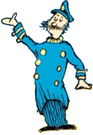 Dr Seuss Character Pointing PNG Image