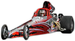 Drag Racing Car Flame Design PNG Image