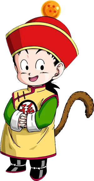 Dragon Ball Character With Four Star Dragon Ball PNG Image