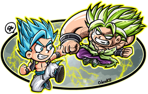 Dragon Ball Super Gogeta Vs Broly Chibi, Manga Y Anime - Chibi Dragon Ball Super Broly, HD Png Download PNG image with transparent background
