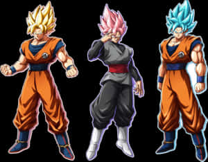 Dragon Ball Super Saiyan Transformations PNG image with transparent background