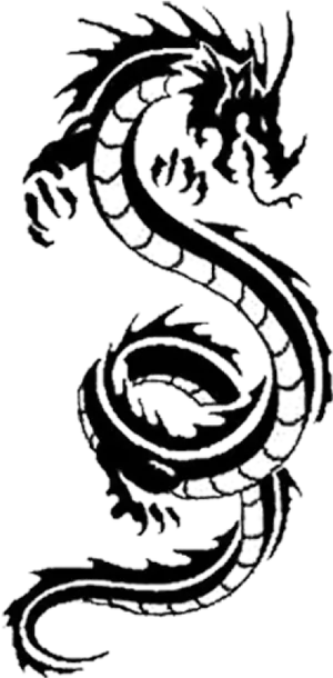 Dragon Tattoo Design Black Background PNG Image