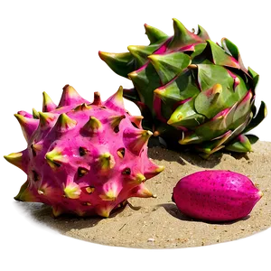 Dragonfruit On Beach Setting Png Pqh26 PNG Image