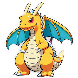 Dragonite Pokemon PNG iyg25 PNG image with transparent background