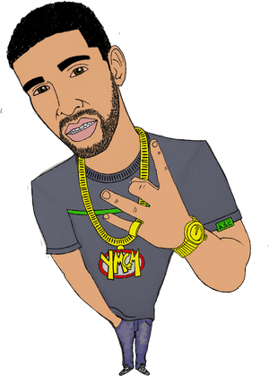 Drake Cartoon Illustration PNG image with transparent background