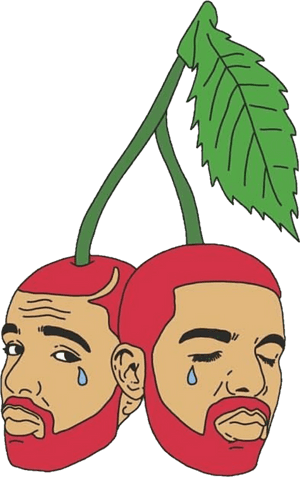 Drake Cherry Hybrid Illustration PNG with transparent background