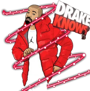 Drake Knows Animated Artwork PNG Image