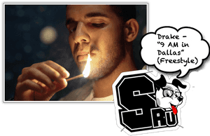 Drake Lighting Match9 A M Dallas Freestyle PNG with transparent background