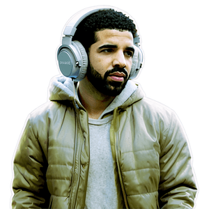 Drake with Headphones PNG 05212024 PNG image with transparent background