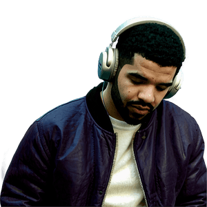 Drake with Headphones PNG 05212024 PNG image with transparent background