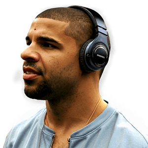 Drake with Headphones PNG 05212024 PNG image with transparent background