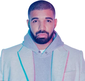 Drakein Gray Hoodie PNG Image