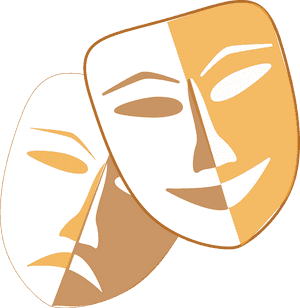 Drama Faces - Theatre Masks Png, Transparent Png PNG image with transparent background