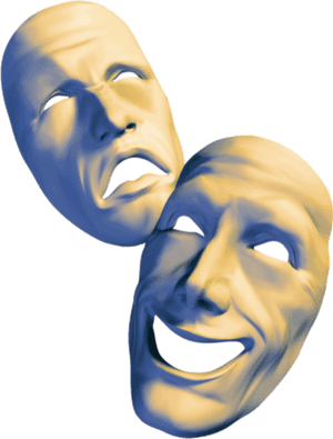 Transparent Drama Clipart - Greek Theater Masks Png, Png Download PNG image with transparent background