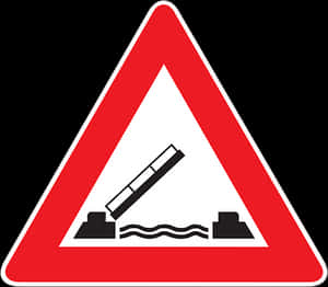 Drawbridge_ Ahead_ Warning_ Sign PNG